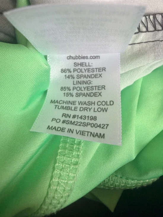 Chubbies Swim Trunks Men’s Small 5.5 Lined Stretch Retro Beach Shorts Black Pink - Picture 10 of 10